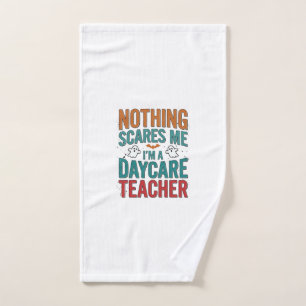 Daycare Teacher Halloween Ghost Vintage Shirt Desi Hand Towel
