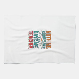 Daycare Teacher Halloween Ghost Vintage Shirt Desi Tea Towel