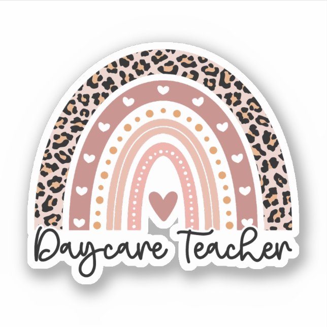 Daycare Teacher Rainbow, Child Care, Teacher Gifts (Front)