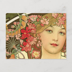 Daydream by Alphonse Mucha Postcard