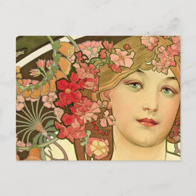 Daydream by Alphonse Mucha Postcard (Front)