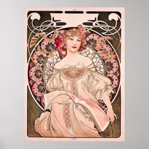 Daydream by Alphonse Mucha  Poster