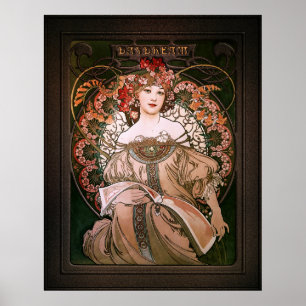 Daydream c1896 by Alphonse Mucha Poster