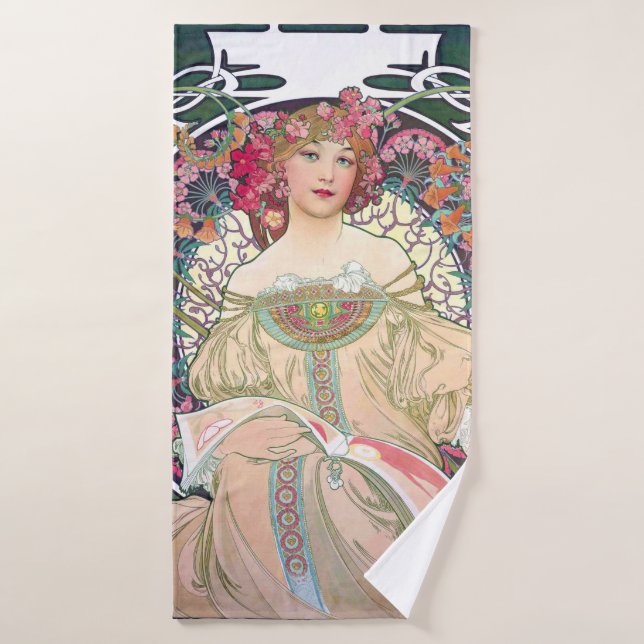 Daydream (Spring), Mucha Bath Towel (Bath Towel)