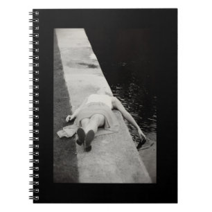 Daydreaming Black and White Photo Notebook