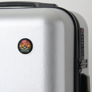 Daydreaming Cool Cat's Tropical Escape Magnet