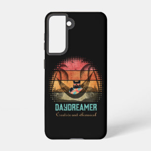 Daydreaming Cool Cat's Tropical Escape Samsung Galaxy Case