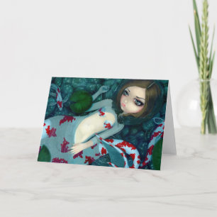 "Daydreaming Koi Mermaid" Greeting Card
