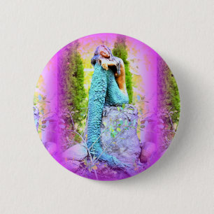 daydreaming mermaid button