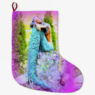daydreaming mermaid christmas stocking
