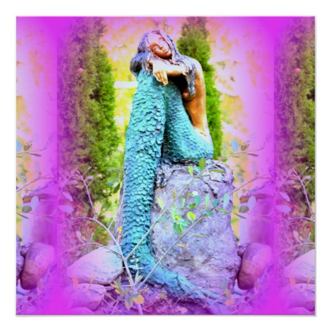 daydreaming mermaid perfect poster (Front)