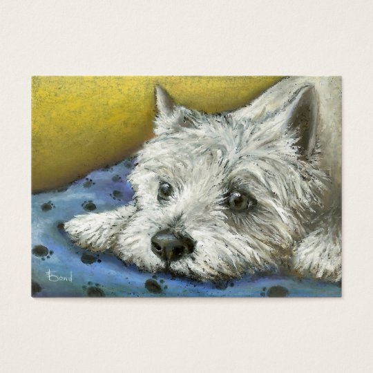 Daydreaming Westie ACEO prints Business Card