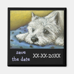 Daydreaming Westie Magnet