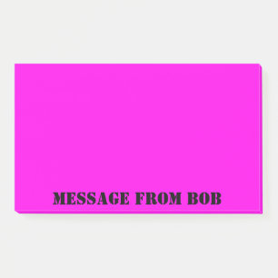 Dayglow Fuchsia Message 10 x 6 Post-it Notes