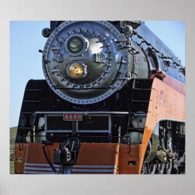 Daylight Express Steam Locomotive Poster (Front)