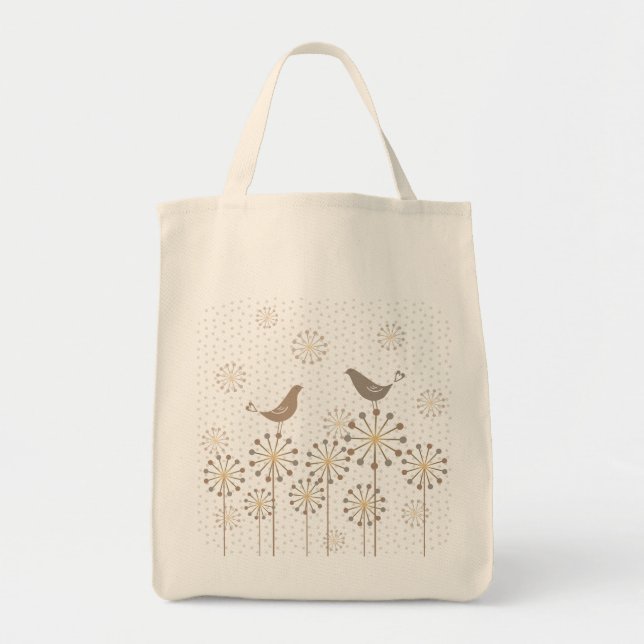 Daylight Love Birds Grocery Tote Bag (Front)