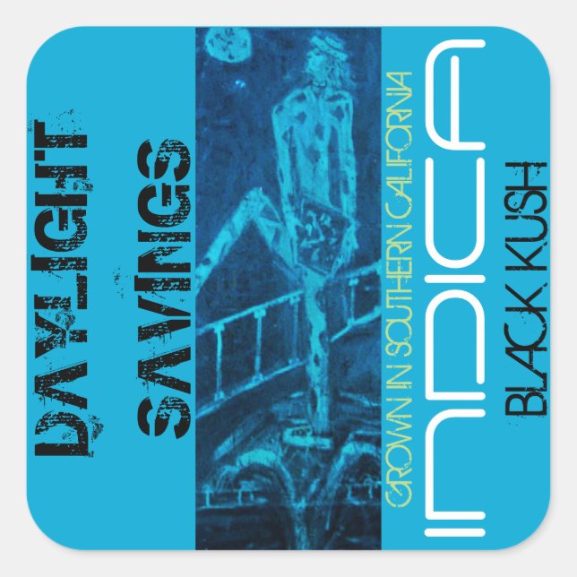 DAYLIGHT SAVINGS INDICA SQUARE STICKER (Front)