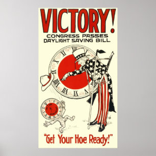 Daylight Savings Vintage Poster