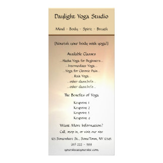 Daylight Yoga Studio Rack Card