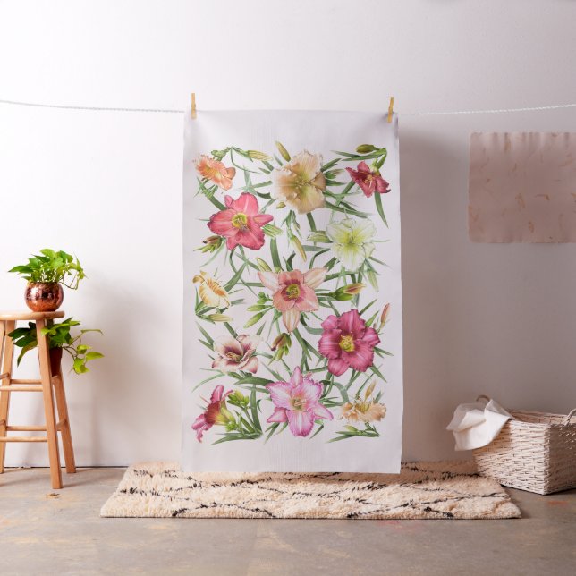 Daylilies All Over Fabric (In Situ)