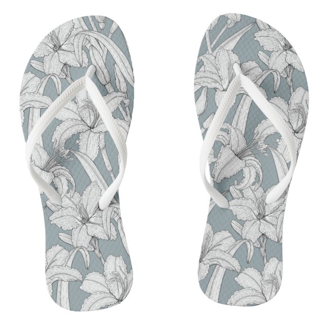 Daylilies Flip Flops (Footbed)