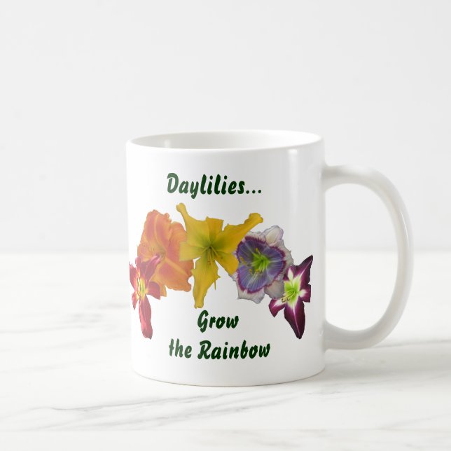 Daylilies Grow the Rainbow Coffee Mug (Right)