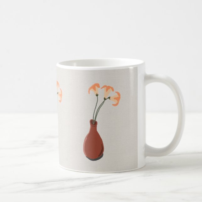 Daylilies in a Red Vase Mug (Right)