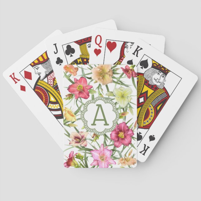 Daylilies Personalised Playing Cards (Back)