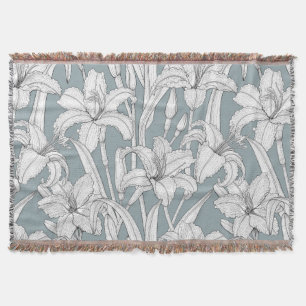 Daylilies Throw Blanket