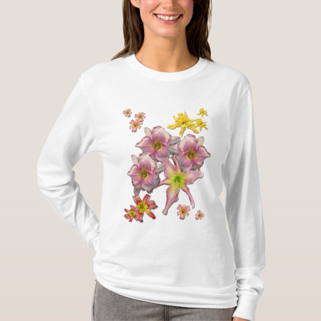 Daylily Blooms T-Shirt (Front)