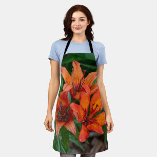Daylily Botanical Print, Canadian Photography Apron