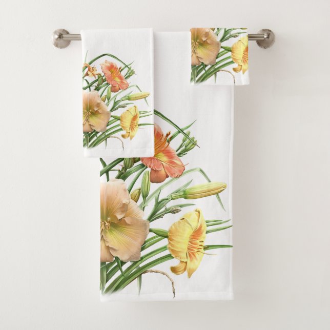Daylily Bouquet Bath Towel Set (Insitu)