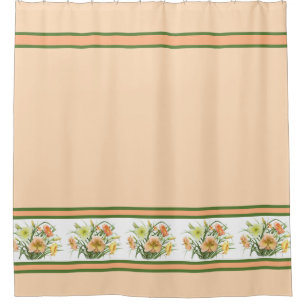 Daylily Bouquet Peach Colour Shower Curtain