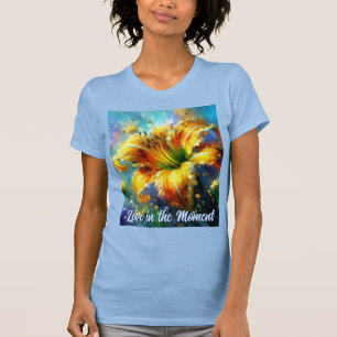 Daylily Daylilies Flower Yellow Teal Personalised T-Shirt