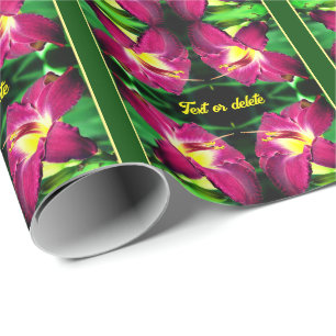 Daylily Flower Close Up Personalized Wrapping Paper
