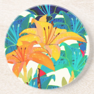Daylily Sandstone Coaster