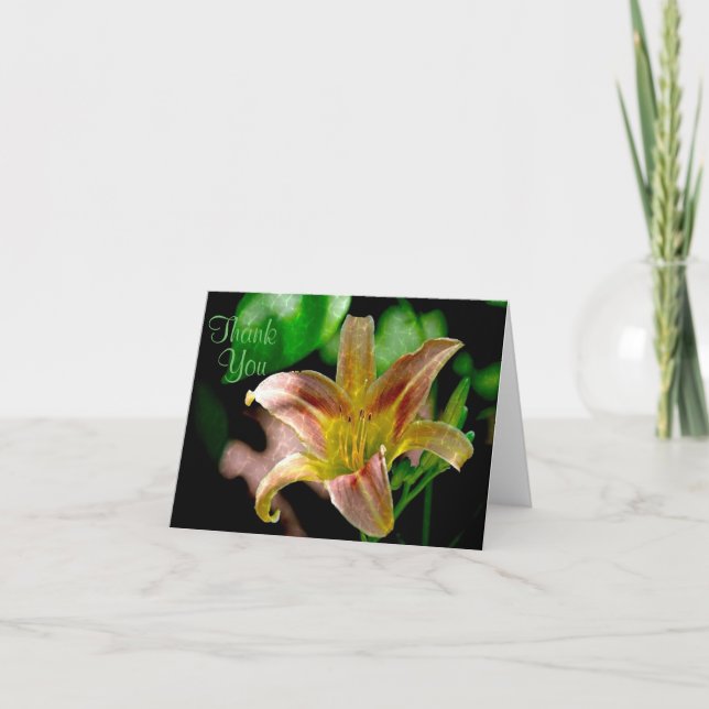 Daylily Thank You Card (Front)