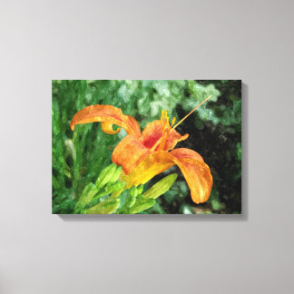 Daylily Watercolor Canvas Print