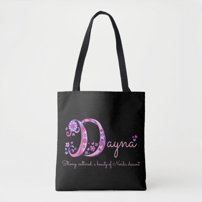 Dayna name and meaning monogram bag (Front)