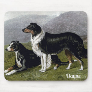 DAYNE ~ Sheep Dogs Painting 1881 ~ C B Barber ~ Mouse Mat