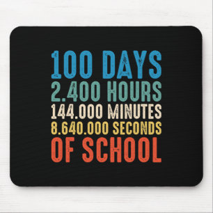 Days 2400 Hours Of School Teacher And Student Vint Mouse Mat