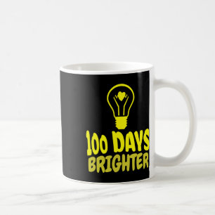 Days Brighter Happy 100 Days Of School Boys Girls Coffee Mug