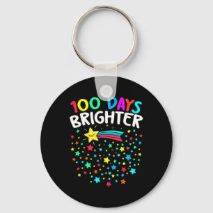 Days Brighter Happy 100 Days Of School Teachers Ki Key Ring