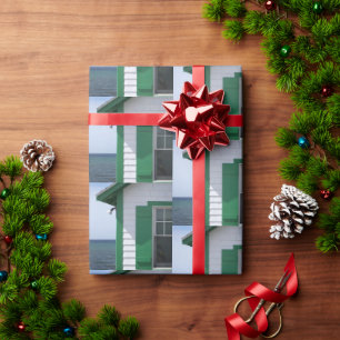 Days Cottages Wrapping Paper “Green Envy”