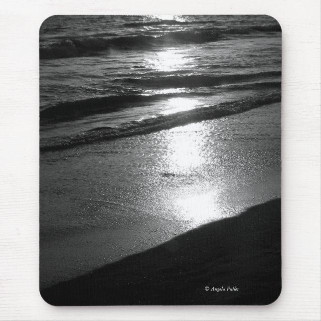 Day's End at Dog Beach B/W Mousepad (Front)