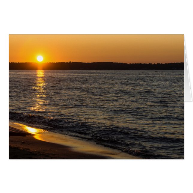 Days End At Traverse City Blank Notecard (Front Horizontal)