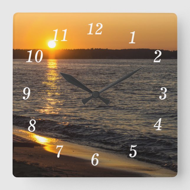 Days End At Traverse City Wall Clock (Front)