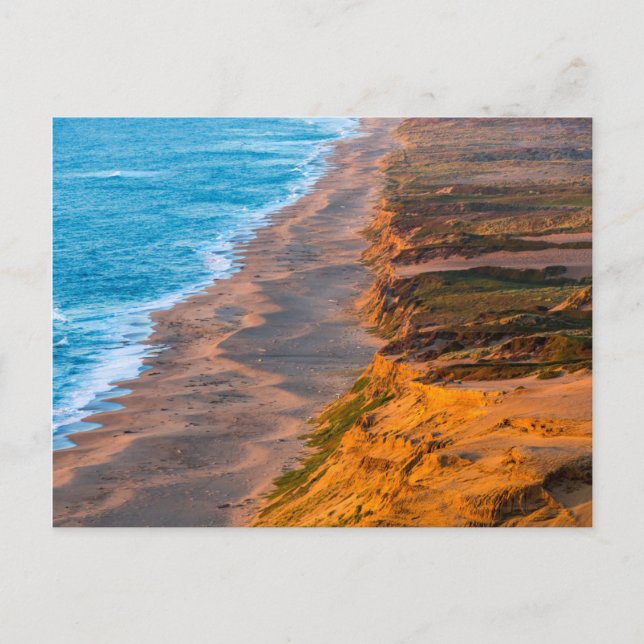 Days Last Light Strikes The Sandy Shore Of Point Postcard (Front)