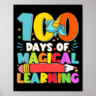 Days Magical Learning Kids Costume 100th Day Of Sc Poster