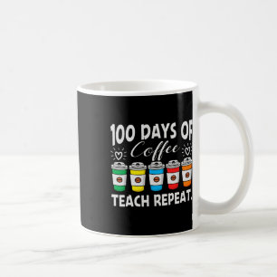 Days Of Coffee And Chaos 100th Day School Teacher  Mug